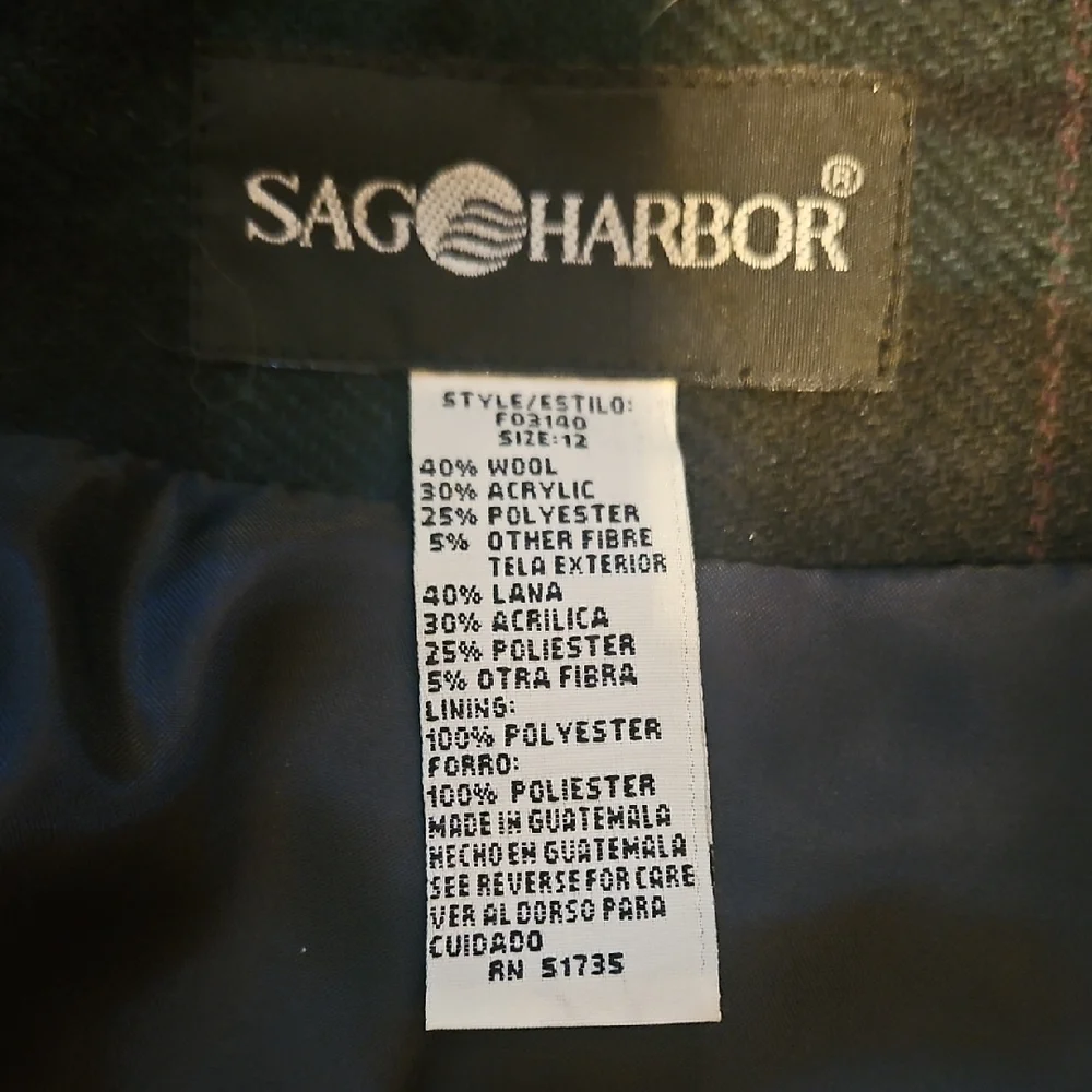 Sag Harbor Plaid Jacket with Black Accents - Picture 7 of 7